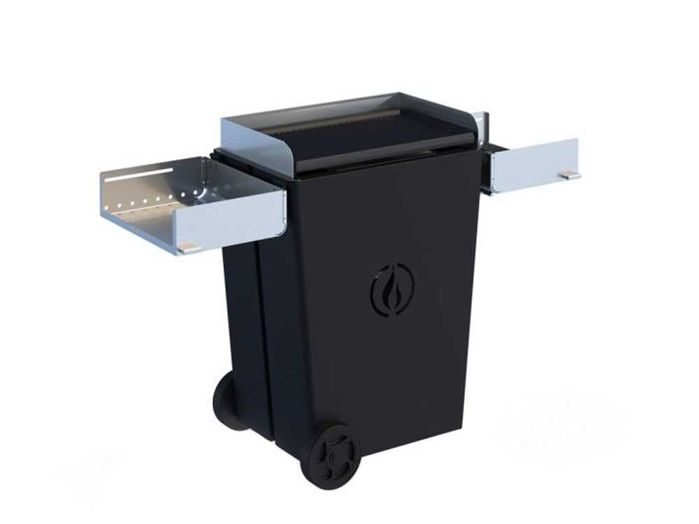 Linea VZ Party schwarz - Pelletgrill mit Pyrolyse-Technologie auf Rädern