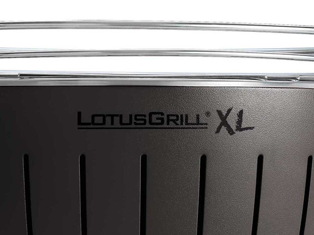 LotusGrill LG G435 U – Tragbarer XL-Holzkohlegrill für den Außenbereich – Anthrazitfarbenes Außengehäuse – Bild 3
