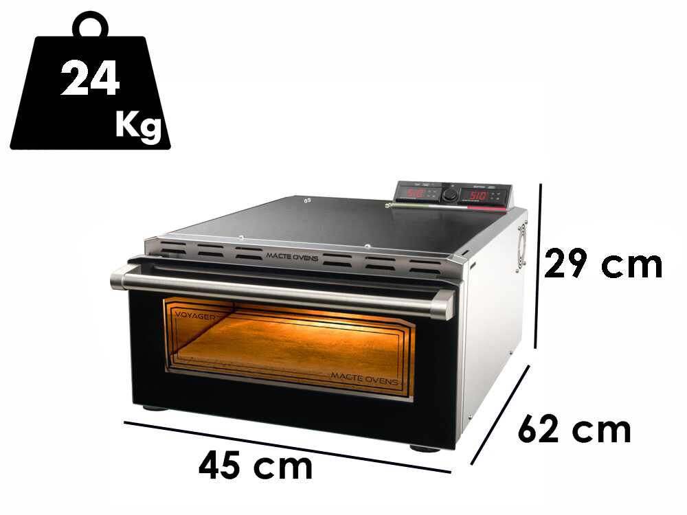Macte Ovens Voyager TWIN ADVANCED Schwarz – Elektro-Pizzaofen – 2975 W – Bild 3