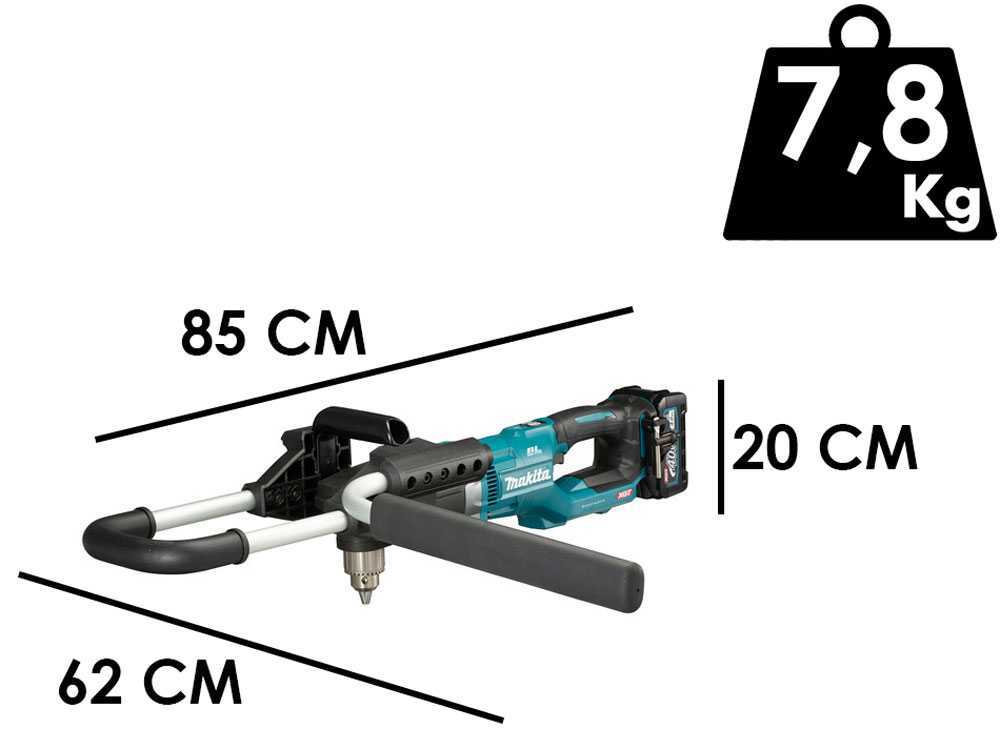 Makita DG001GT105 - Erdbohrer - 40V 5Ah - BOHRSPITZE NICHT ENTHALTEN
