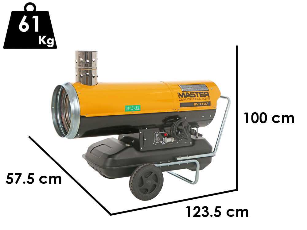 Master BV 110 E - Diesel Luftheizgerät  - indirekte Heizung