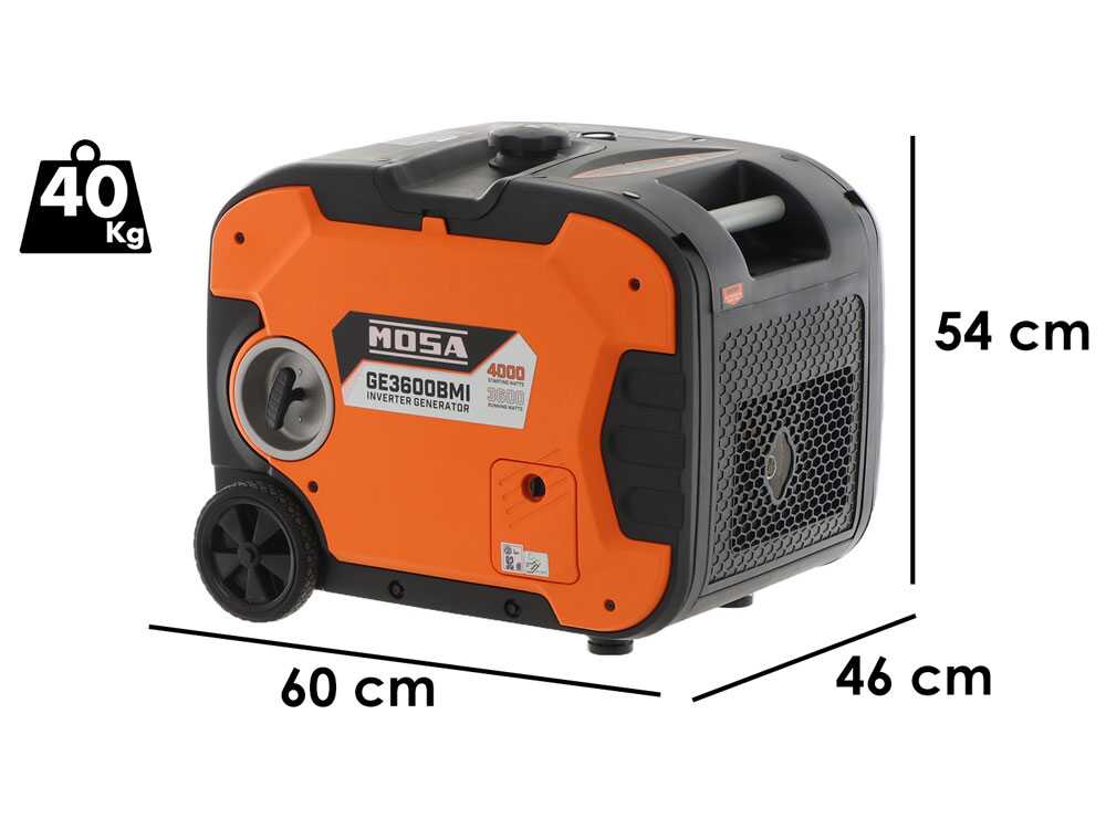 Mosa GE 3600 BMI - Inverter-Stromerzeuger mit Trolley 4 kW  - Dauerleistung 3.6 kW - 230V