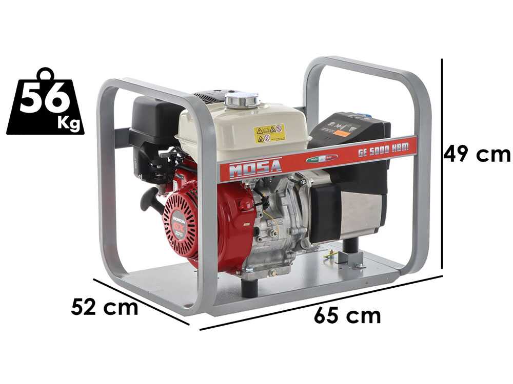 MOSA GE 5000 HBM - Benzin-Stromerzeuger 4.5 kW - Dauerleistung 3.6 kW - 230V