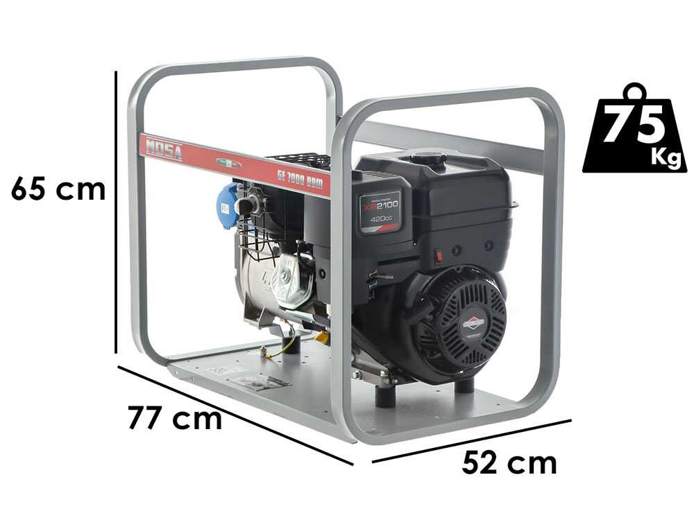 MOSA GE 7000 BBM - Benzin Stromerzeuger -  6 kW - Dauerleistung 5 kW - 230V - Motor B&S XR2100