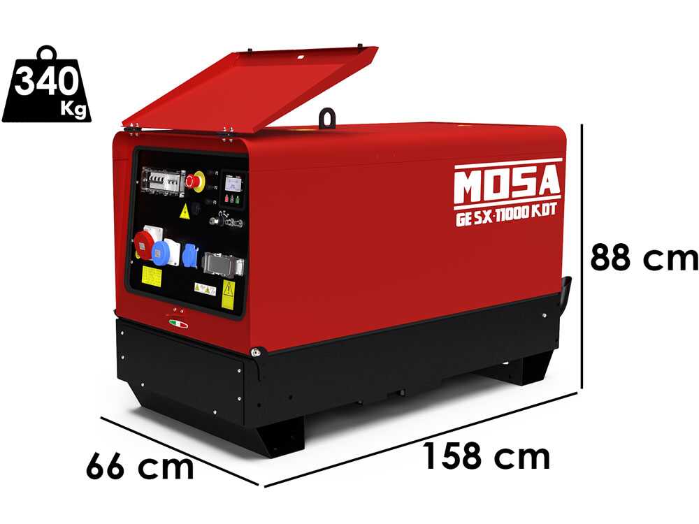 MOSA GE SX-11000 KDT - Diesel Notstromaggregat 400V - 8.8 kW - leise - Kohler Motor KDW702