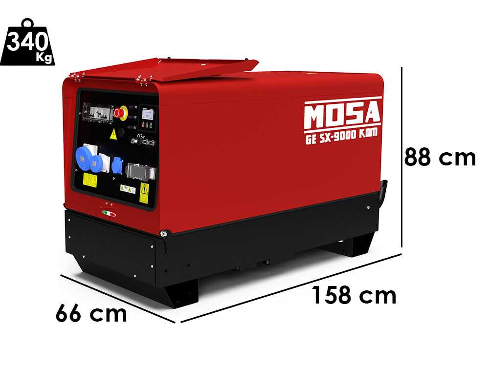 MOSA GE SX-9000 KDM - Diesel-Stromerzeuger leise 8.3 kW - Dauerleistung 7.5 kW 230V + ATS - Kohler Motor KDW702