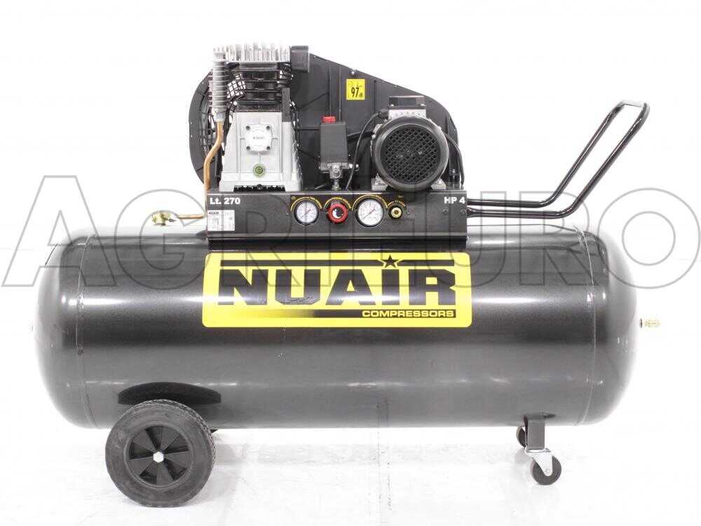 Nuair B 3800B/4T/270 TECH - 400V Kompressor mit Riemenantrieb - 5.5 PS - 270 Lt