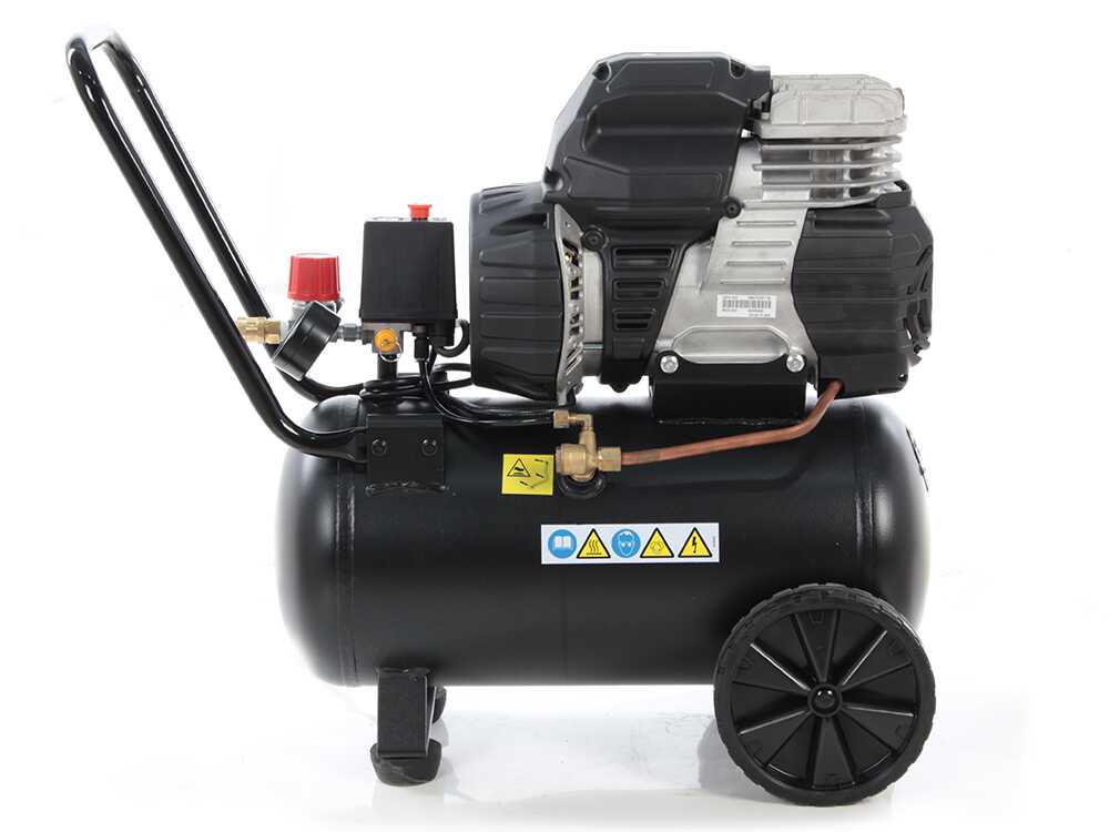 Nuair Sil Air 244/24 - Elektrischer Kompressor mit Wagen - Motor 1.5 PS, 24 Lt, oilless, leise – Bild 4