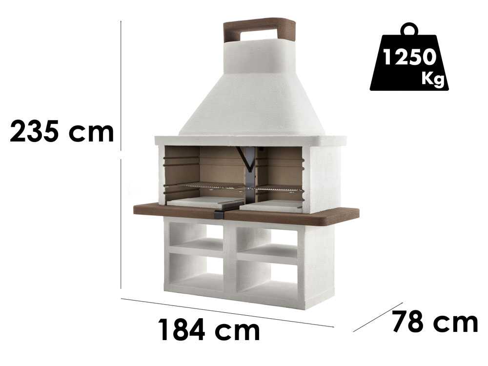 Palazzetti Argos - Grillkamin aus Beton - 3 in 1