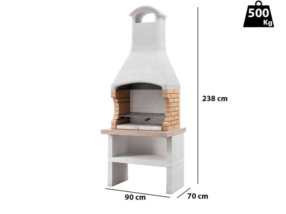 Palazzetti Ariel - Modul-Grillkamin aus Beton - für Holz und Holzkohle