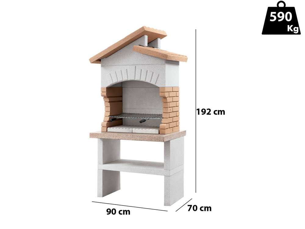 Palazzetti Cordoba - Modul-Grillkamin aus Beton - für Holz und Holzkohle