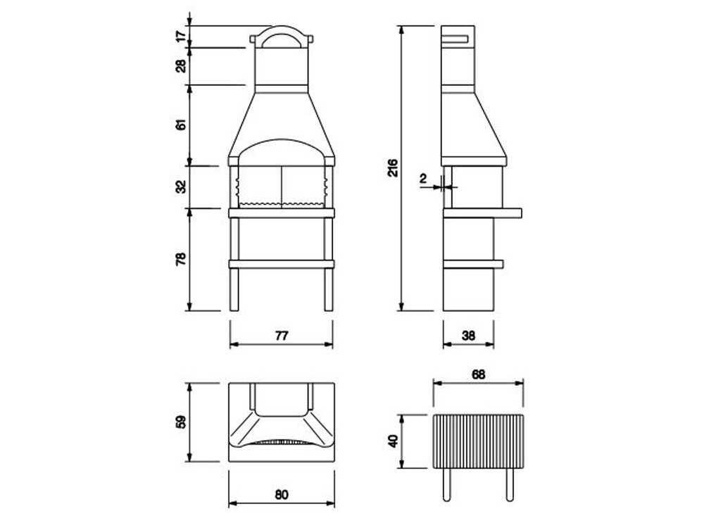 Palazzetti Dany - Grillkamin für Holz und Holzkohle – Bild 4