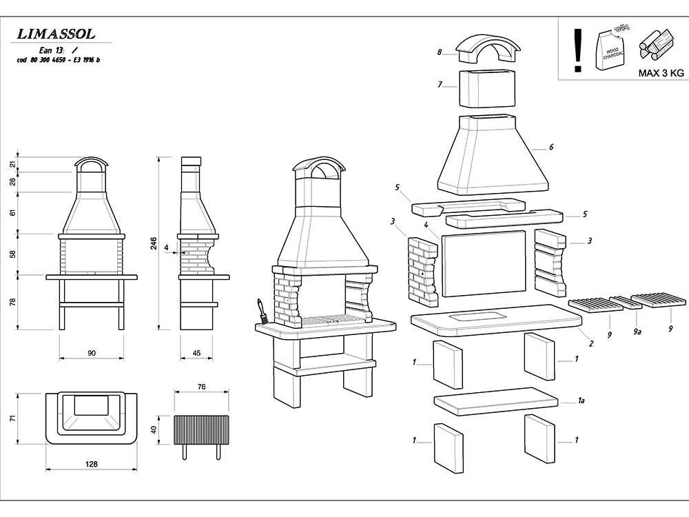 Palazzetti Limassol - Grillkamin - für Holz und Holzkohle – Bild 3