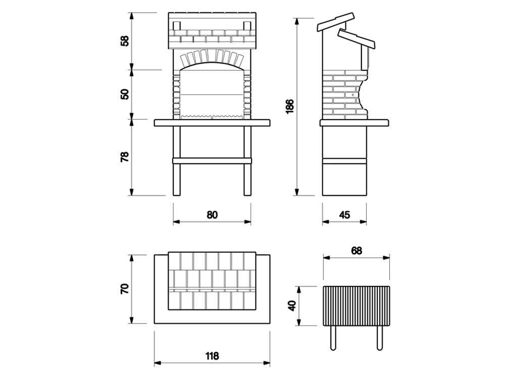 Palazzetti Olbia 2 - Holzkohlegrill aus Beton – Bild 3