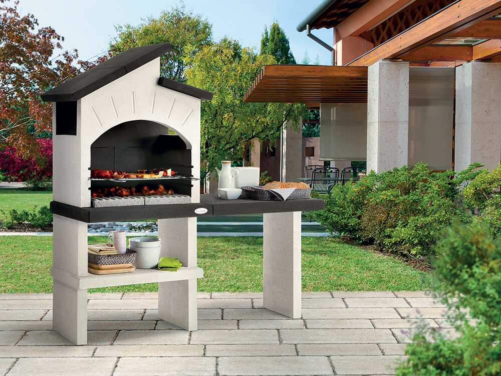 Palazzetti Ravello - Holz-Grillkamin aus Beton - Grillrost 68x40 cm – Bild 3