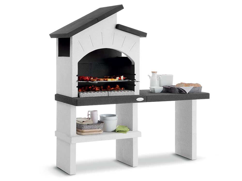 Palazzetti Ravello - Holz-Grillkamin aus Beton - Grillrost 68x40 cm – Bild 4