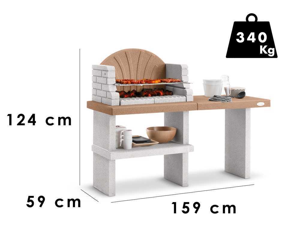 Palazzetti Vasto - Grillkamin - für Holz und Holzkohle