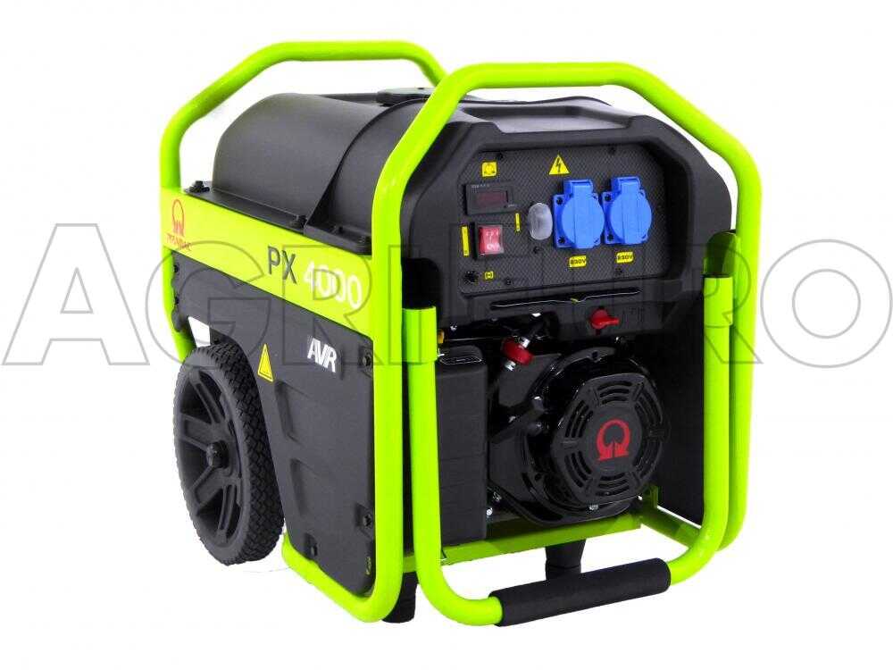 Pramac PX 4000 - Benzin-Stromerzeuger mit Rädern und AVR-Regelung 2.7 kW - Dauerleistung 2.3 kW - 230V
