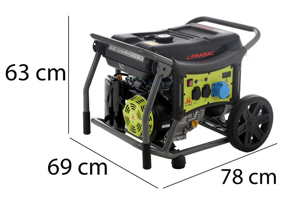 Pramac WX6200 - Benzin-Stromerzeuger mit Rädern und AVR-Regelung - Dauerleistung 5.4 kW - 230V