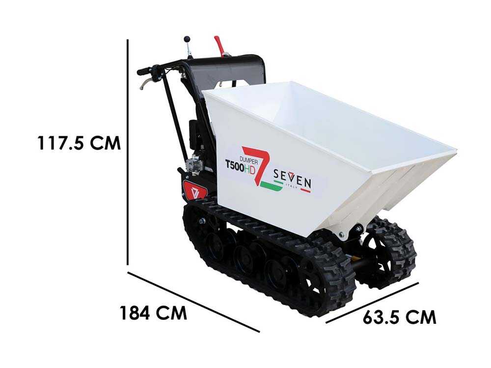 Raumpendumper Seven Italy T500HD GX-E - Hydraulische Dumper-Mulde - Tragfähigkeit 500 kg
