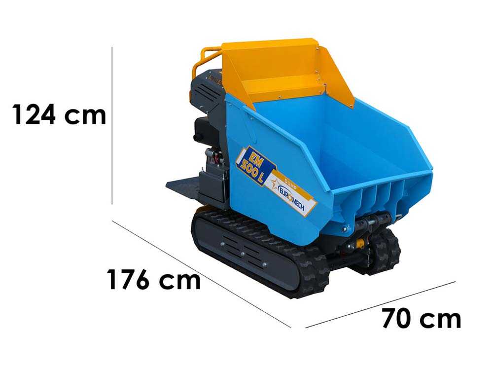 Raupendumper EuroMech EM500L-Dump - hydraulisch Dumper Mulde 500 kg