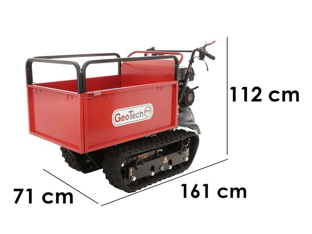 Raupendumper GeotechPro GeoPorter H-540E Hydro - Hydraulische ausziehbare Mulde 500Kg