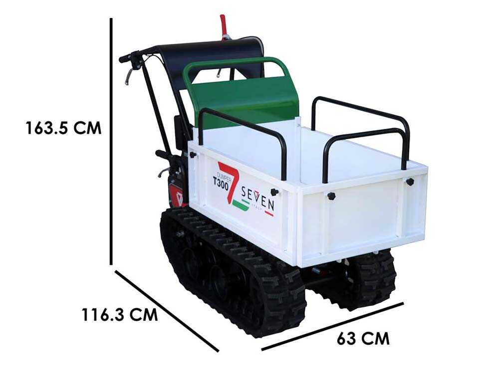 Raupendumper Seven Italy T300 GX-E - ausdehnbare Mulde - Elektrostarter - Tragfähigkeit 300 kg