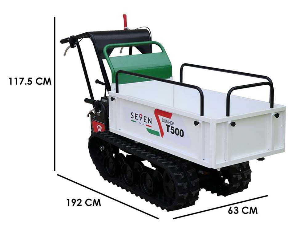 Raupendumper Seven Italy T500 GX - ausziehbare Mulde - Tragfähigkeit 500 kg