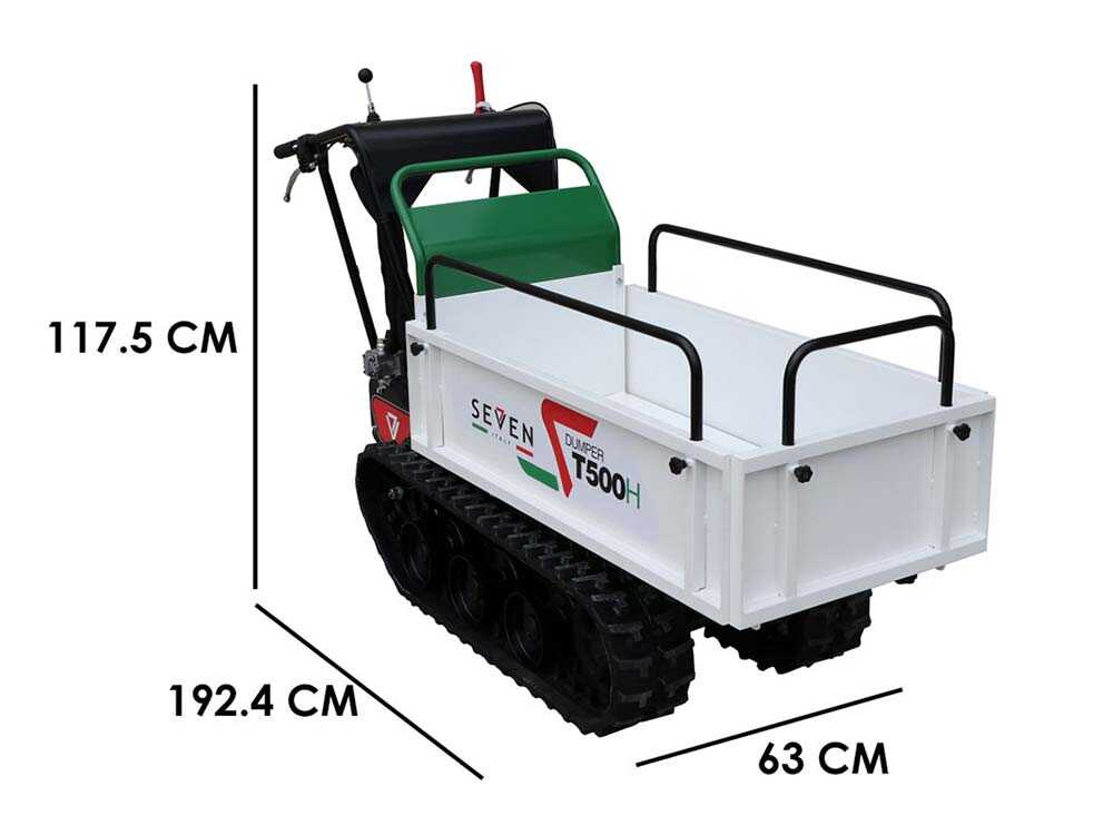 Raupendumper Seven Italy T500H GX - ausdehnbare Mulde - Tragfähigkeit 500 kg