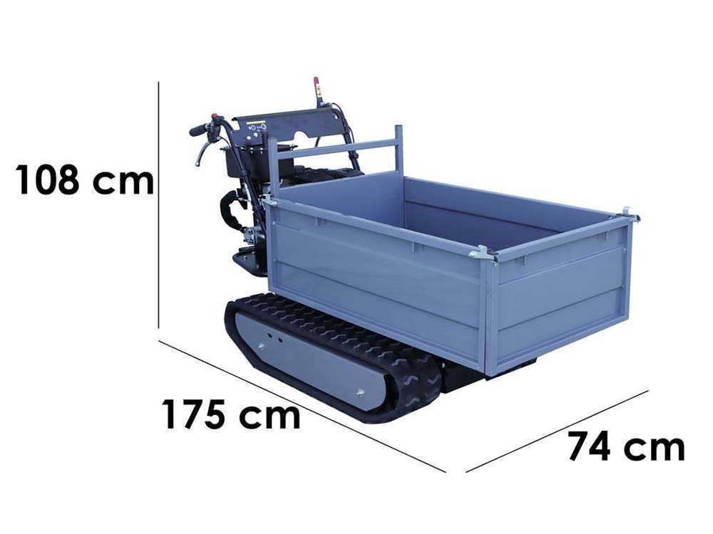 Raupendumper Wortex SFL 500-HS -  ausziehbarer Kasten - Tragfähigkeit 500 kg