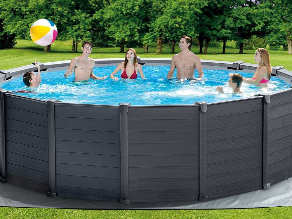 Runder Pool Intex Graphite Grey Panel 26384NP – Bild 4