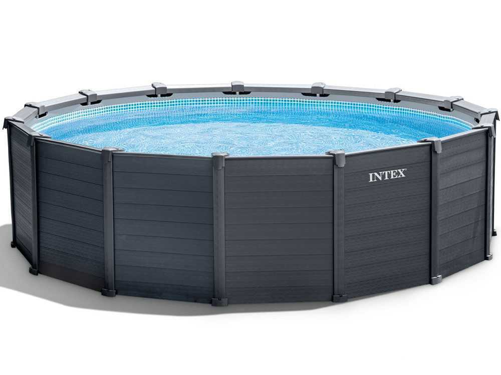 Runder Pool Intex Graphite Grey Panel 26384NP – Bild 3