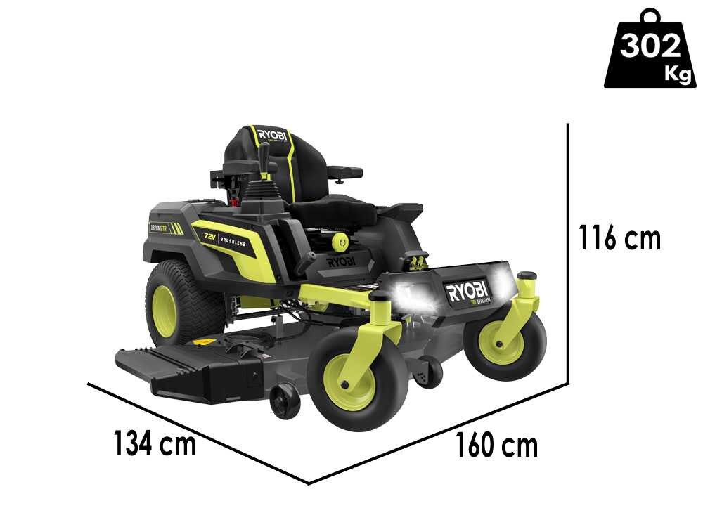 Ryobi ZTRX137 - Akku-Nullwendekreismäher - 72V/30Ah - 137cm Schnittbreite - 2in1