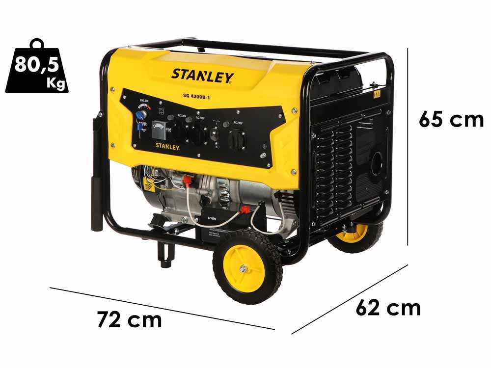 Stanley SG 4200B-1 - Benzin Stromerzeuger - AVR - 4,3 kW - Dauerbetrieb 4,0 kW - 230V