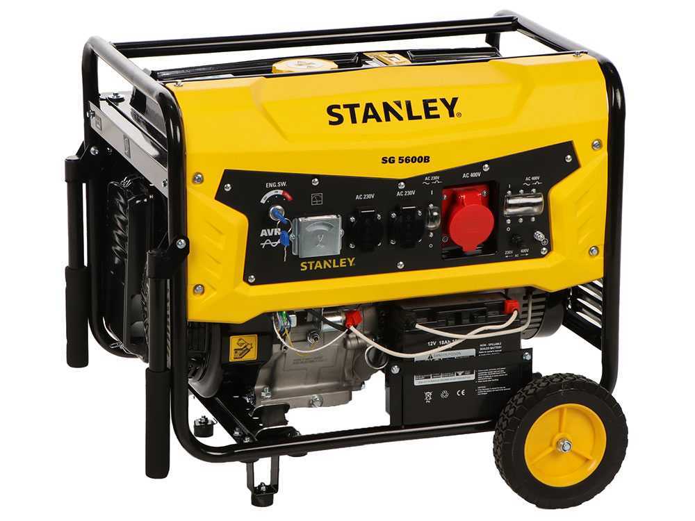 Stanley SG 5600B - Benzin Stromerzeuger - AVR - 5.5 kW - Dauerbetrieb 5.0 kW 400V – Bild 3