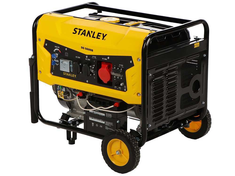 Stanley SG 5600B - Benzin Stromerzeuger - AVR - 5.5 kW - Dauerbetrieb 5.0 kW 400V – Bild 4
