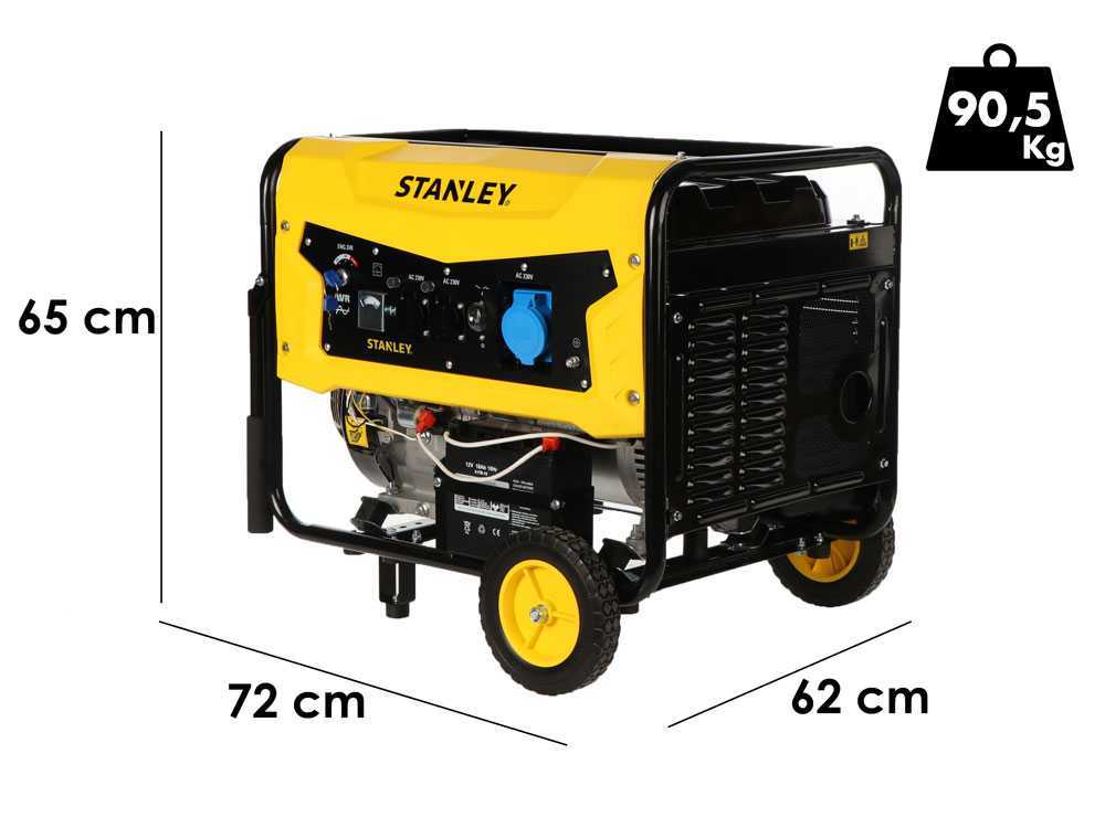 Stanley SG 7500B-1 - Benzin Stromerzeuger - AVR - 7.5 kW - Dauerbetrieb 7.0 kW -230V