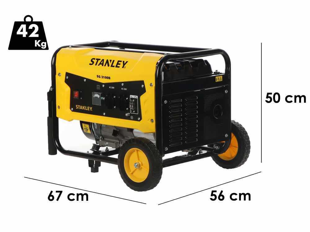 Stanley SIG 3100B - Benzin-Stromerzeuger - AVR 2.9 kw - Dauerleistung 2.6 kW - 230V