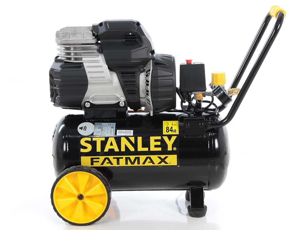 Stanley Sil Air 244/24 - Elektrischer Kompressor mit Wagen - Motor 1.5 PS, 24 Lt, oilless, leise