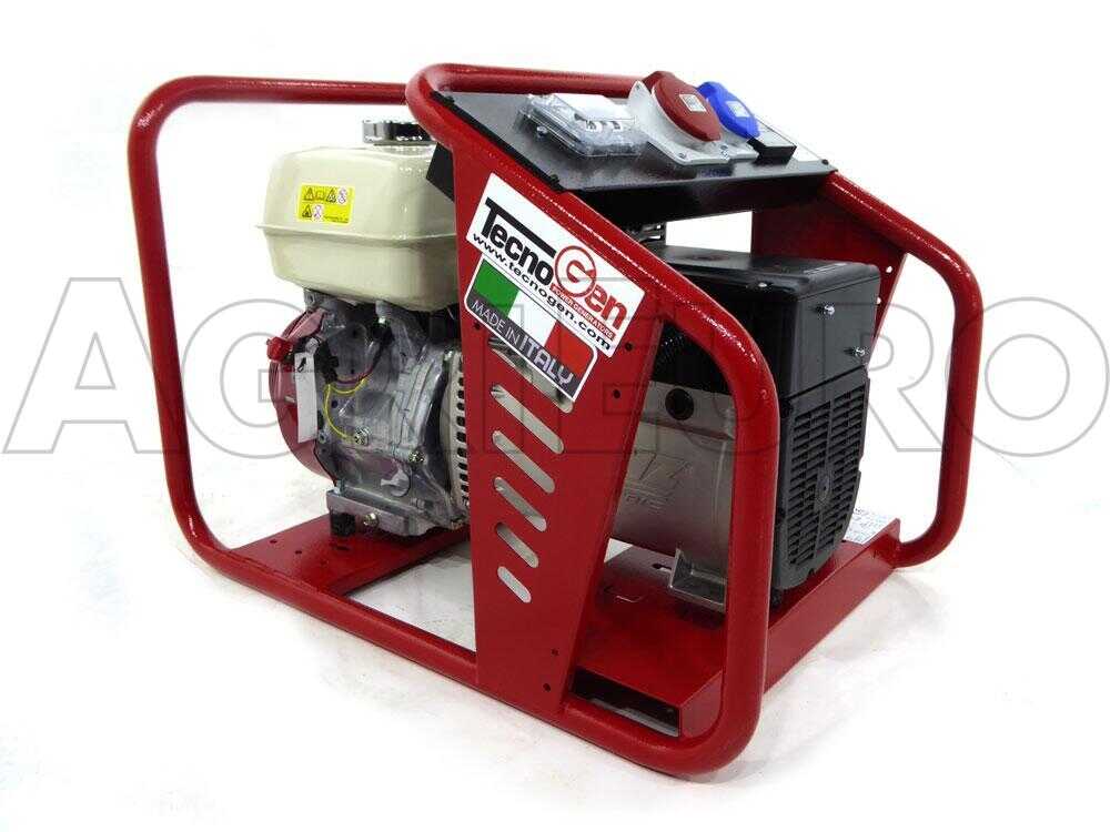 TecnoGen H8000T AVR - Benzin-Stromerzeuger mit AVR-Regelung 6 kW - Dauerleistung 5.4 kW - 400V – Bild 3