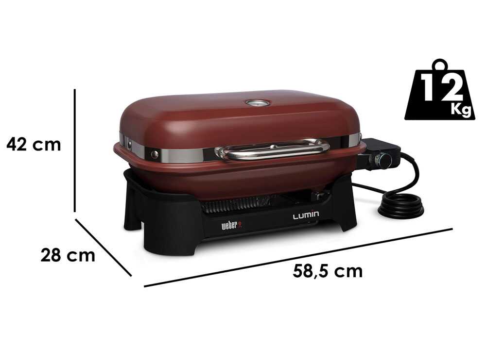 Weber Lumin Compact Red - tragbarer Elektrogrill
