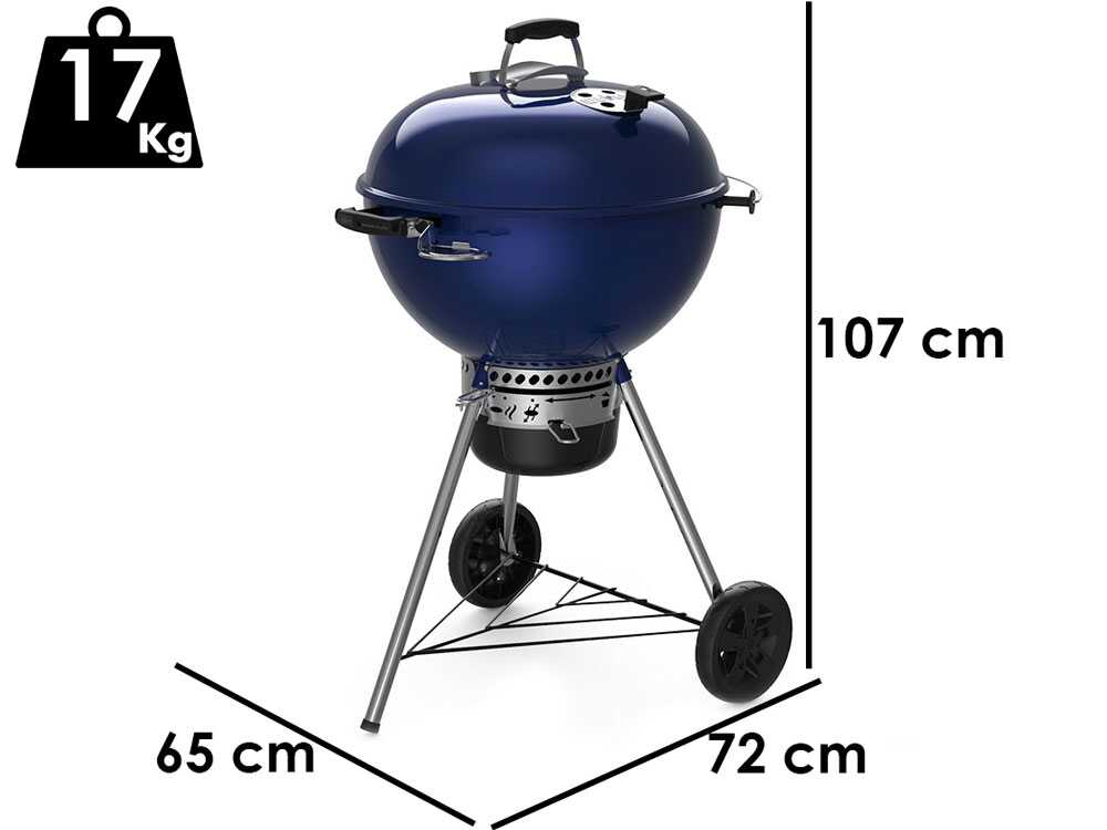 Weber Master Touch GBS C-5750 Deep Ocean Blue Holzkohlegrill - Durchmesser Grill 57cm